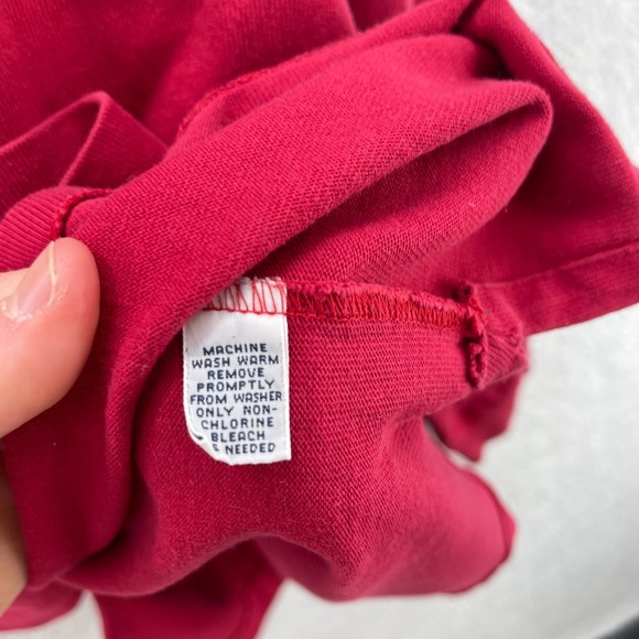 Vintage Polo Ralph Lauren Shirt Mens XL Red Turtleneck Crest Shield Embroidered - Picture 6 of 12